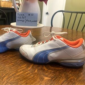 Puma orange white blue